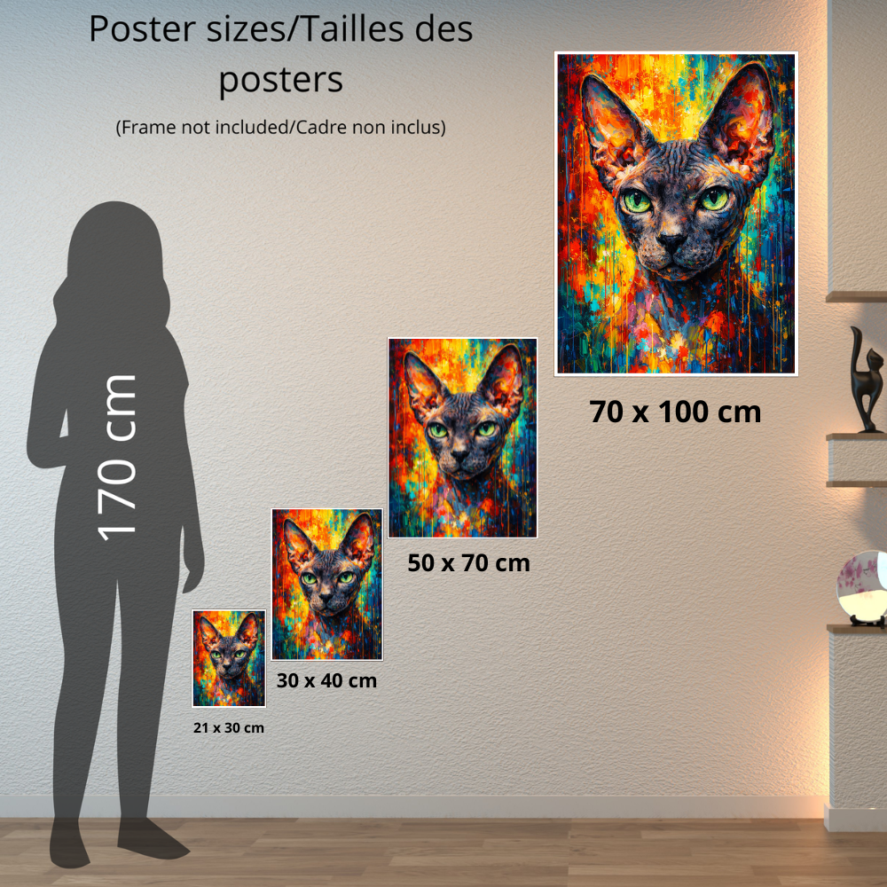 Poster Animal Personnalisé Peinture Colorée – Portrait Artistique Chien ou Chat Style Tableau Moderne