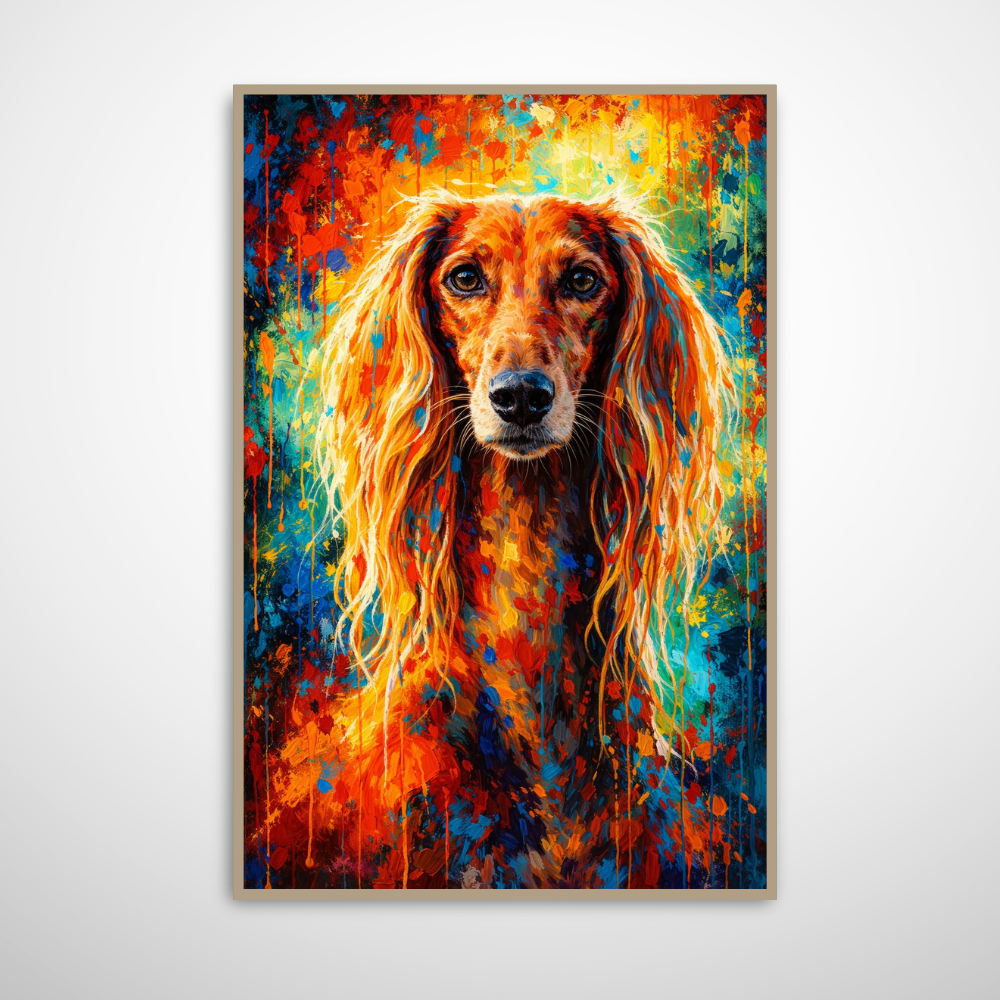 Poster Animal Personnalisé Peinture Colorée – Portrait Artistique Chien ou Chat Style Tableau Moderne