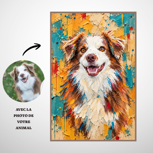 Portrait Animal Personnalisé d’après Photo – Poster Artistique Chien & Chat – 7 Styles au Choix