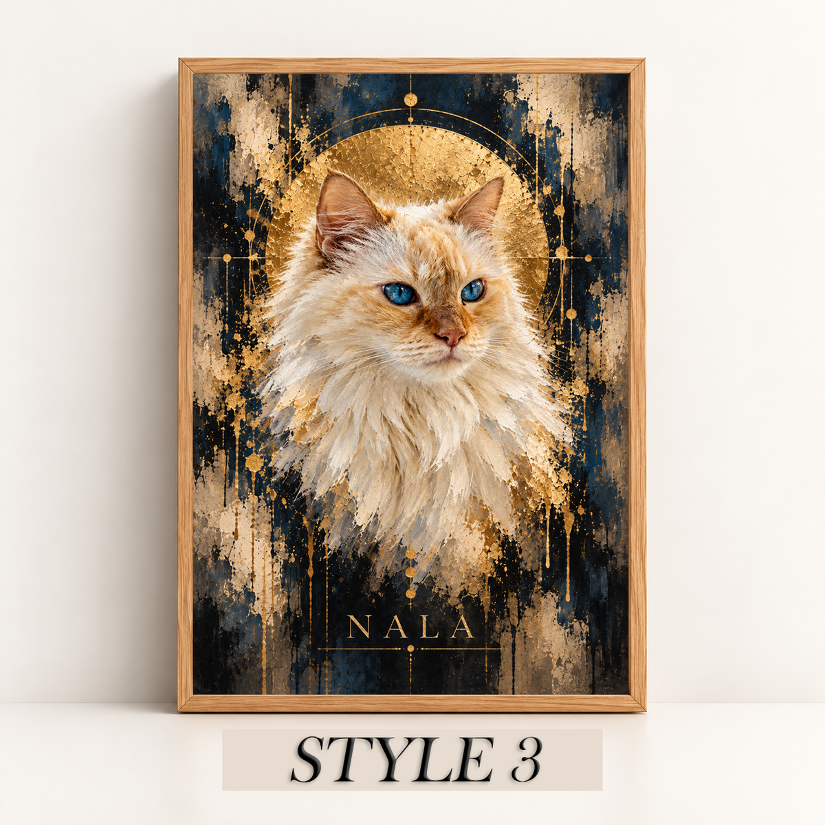 Portrait Animal Personnalisé d’après Photo – Poster Artistique Chien & Chat – 7 Styles au Choix