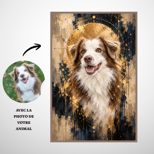Portrait Animal Personnalisé d’après Photo – Poster Artistique Chien & Chat – 7 Styles au Choix