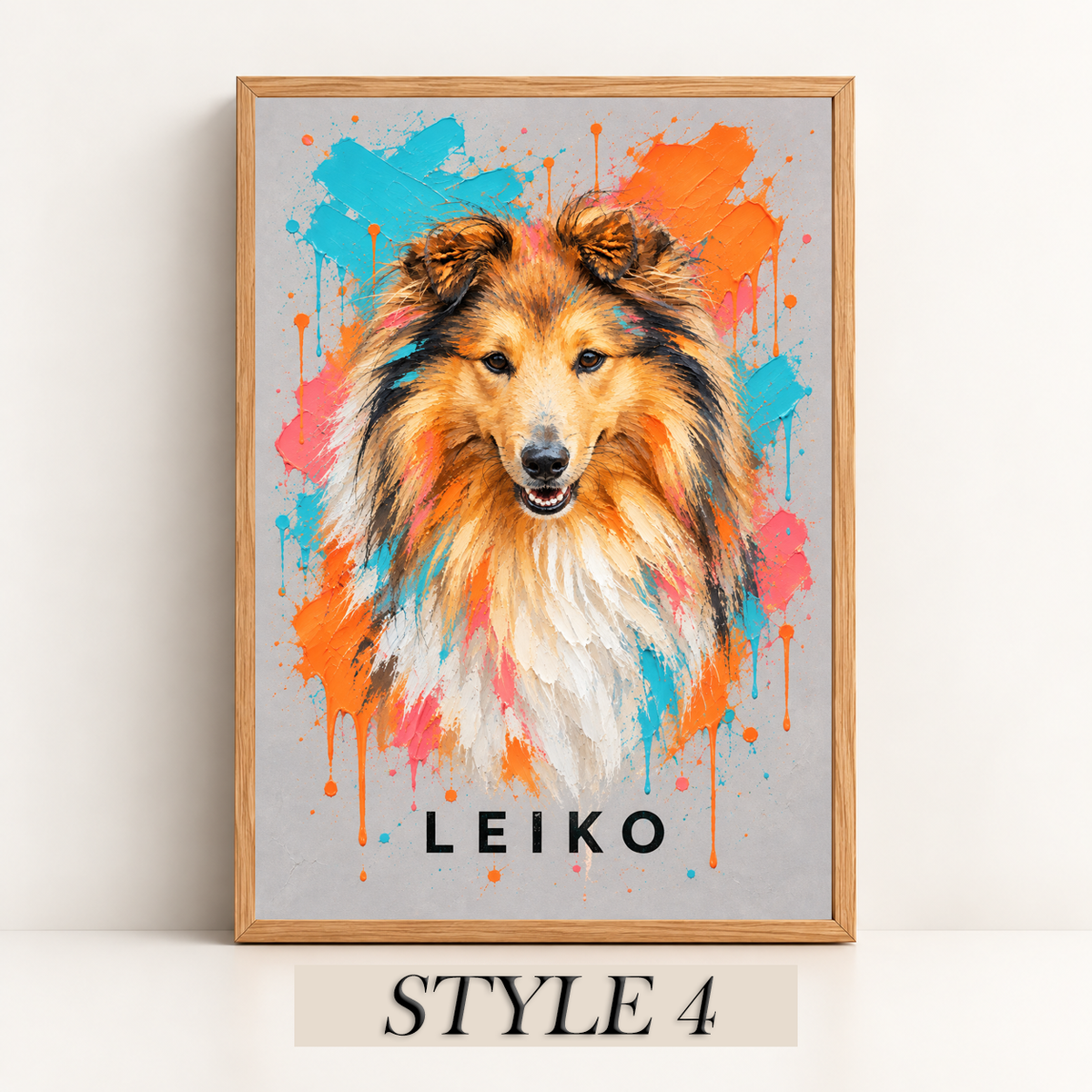 Portrait Animal Personnalisé d’après Photo – Poster Artistique Chien & Chat – 7 Styles au Choix