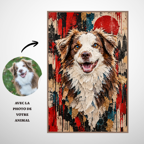 Portrait Animal Personnalisé d’après Photo – Poster Artistique Chien & Chat – 7 Styles au Choix