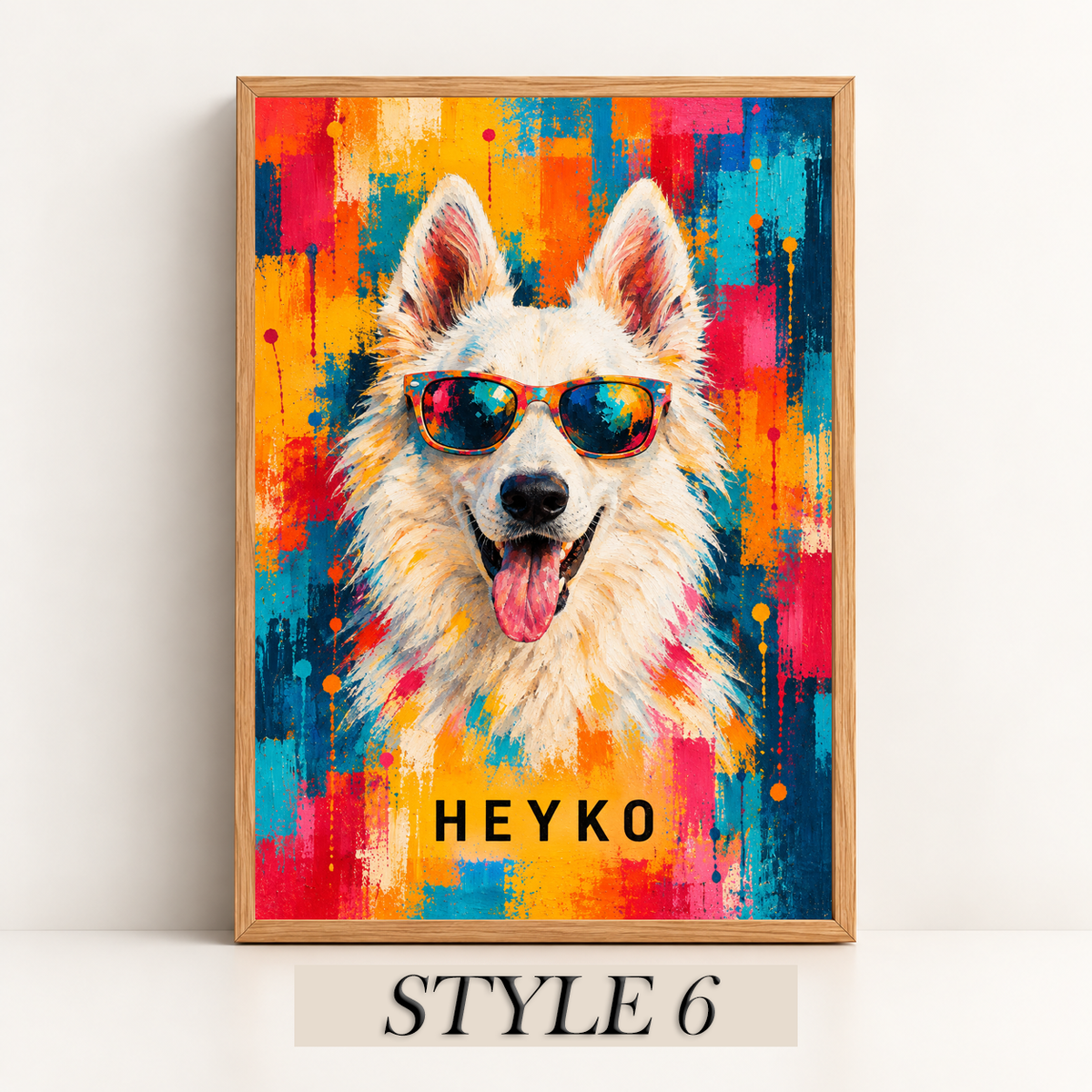 Portrait Animal Personnalisé d’après Photo – Poster Artistique Chien & Chat – 7 Styles au Choix