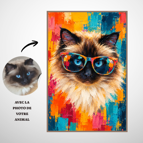 Portrait Animal Personnalisé d’après Photo – Poster Artistique Chien & Chat – 7 Styles au Choix
