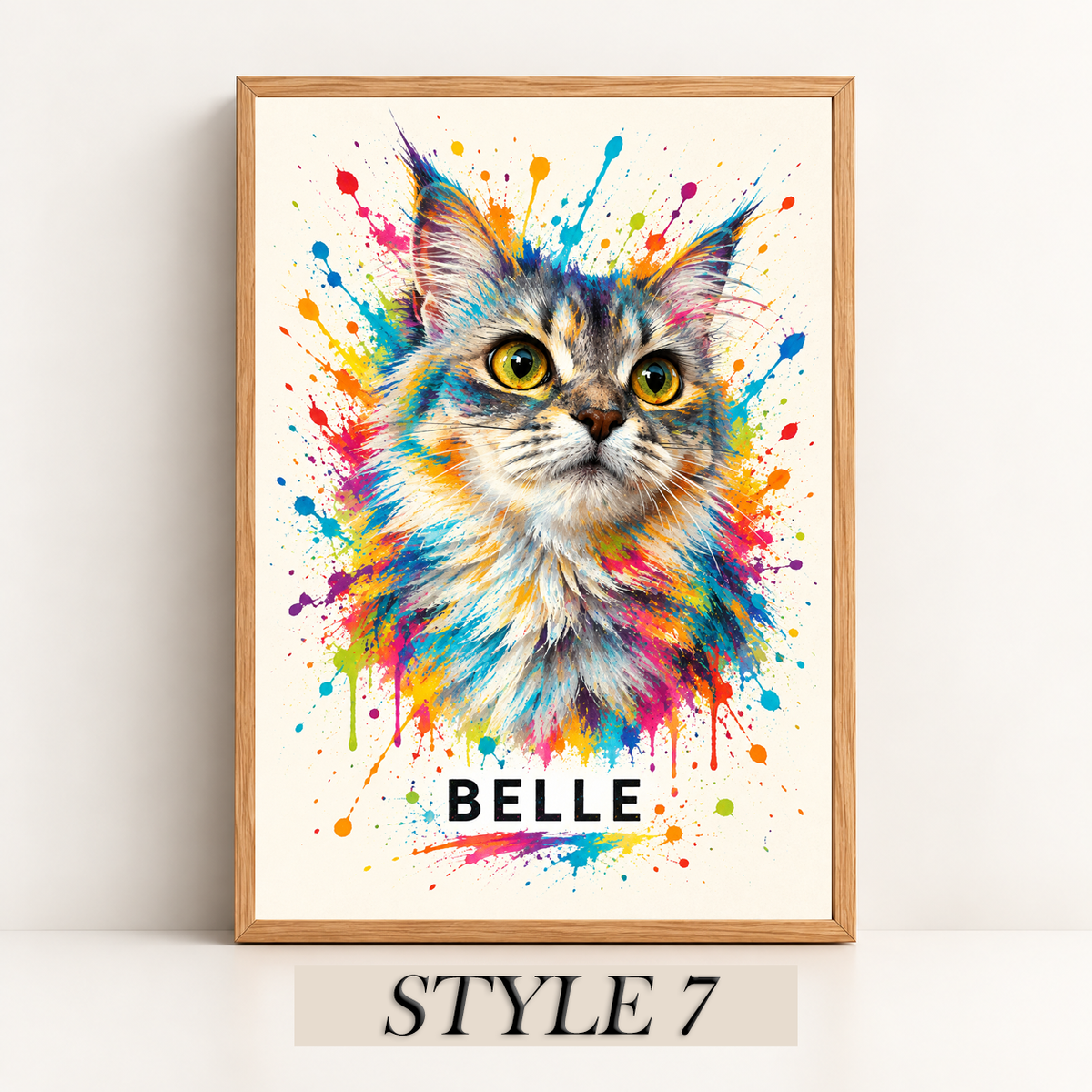 Portrait Animal Personnalisé d’après Photo – Poster Artistique Chien & Chat – 7 Styles au Choix